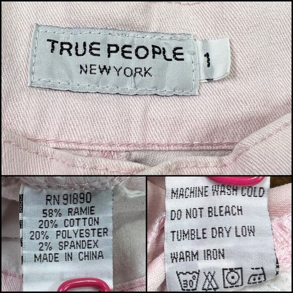 True People New York Pink Studded Capri Jeans Size 1 Juniors - Picture 9 of 14